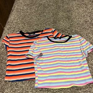 2 size medium colorful crop tops
